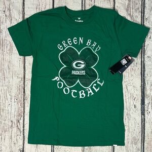 Green Bay Packers Football St. Patricks Day Irish New NFL Football Tshirt